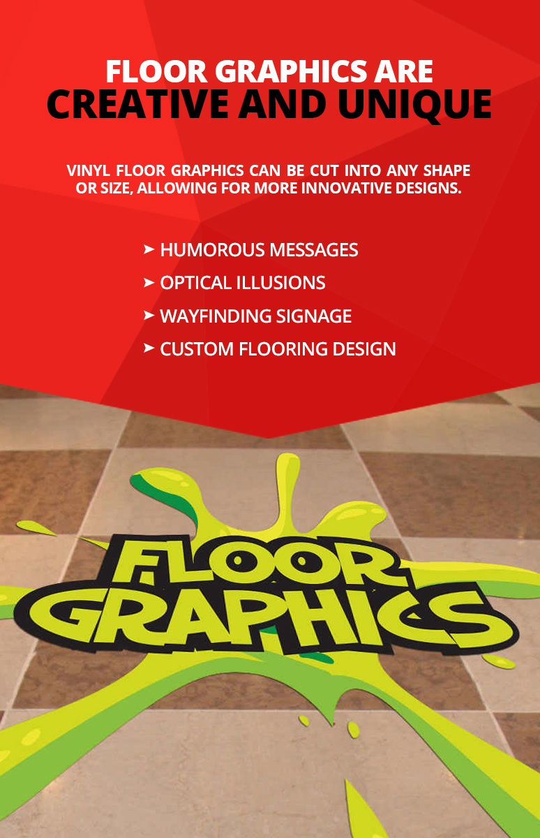 Vinyl floor graphics are creative and unique