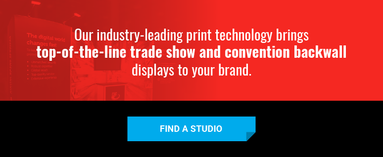 Our industry-leading print technology brings top-of-the-line trade show and convention backwall displays to your brand. Find a SpeedPro studio today!
