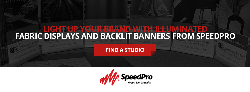 Light Up Your Brand with Illuminated Fabric Displays and Backlit Banners from SpeedPro