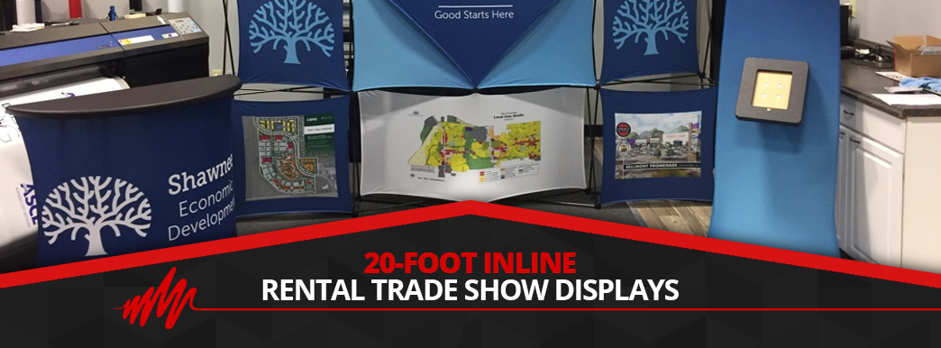 20 Foot Inline Rental Trade Show Displays