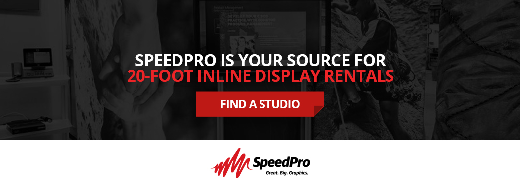 Contact SpeedPro for 20 Foot Inline Display Rentals