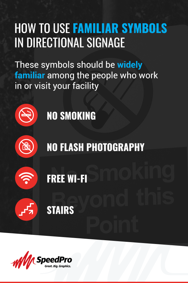 How to use familiar symbols in directional signage [list]
