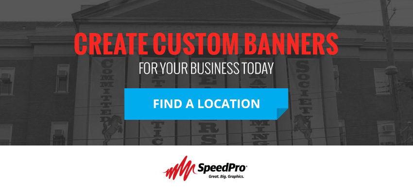 Find a SpeedPro location near you to create a custom banner. 