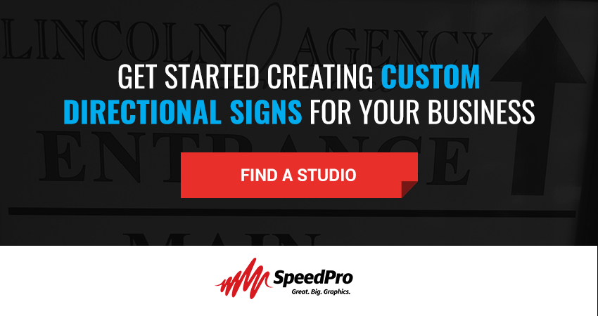 Find a studio to get started creating custom directional signs for your business.