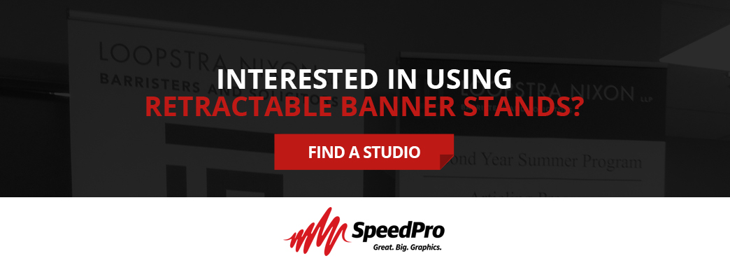 Interested in using retractable banner studios? Find a SpeedPro studio.