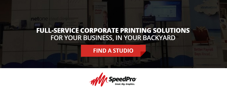 Contact SpeedPro for full-service corporate printing solutions for your business.