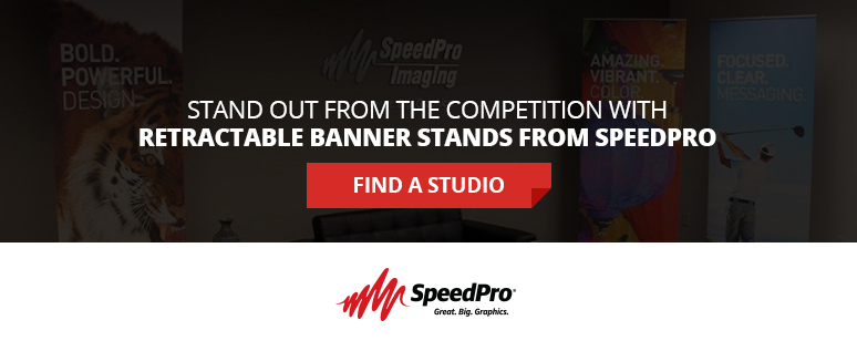 Stand out from the competition with retractable banner stands from SpeedPro.