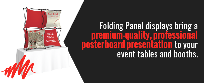 Folding panel displays bring a premium-quality, professional posterboard presentation to your event tables and booths.