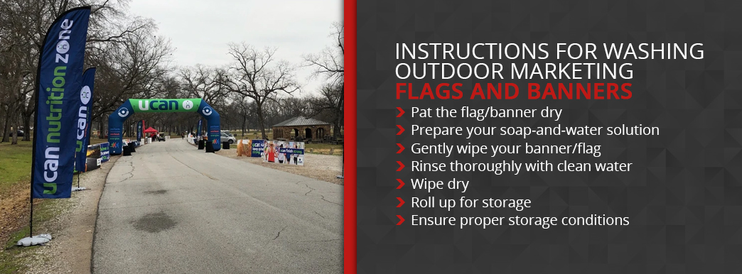 Instructions for Washing Outdoor Marketing Flags and Banners