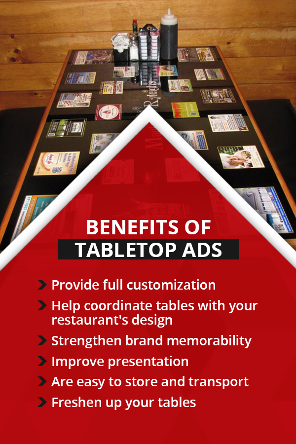 Benefits of Tabletop Ads [list]