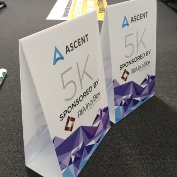 Ascent 5k event signs