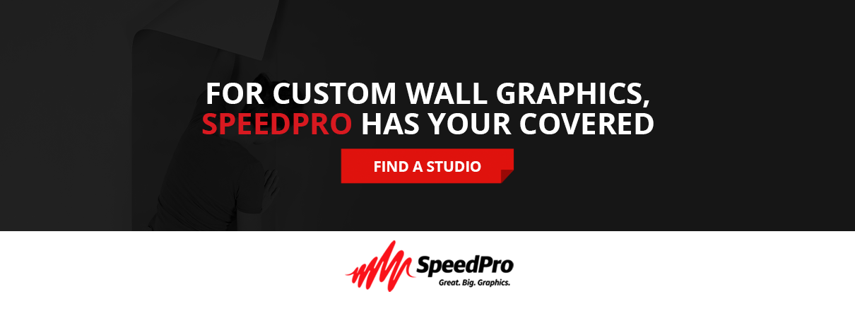 SpeedPro has you covered for custom wall graphics. Find a studio.