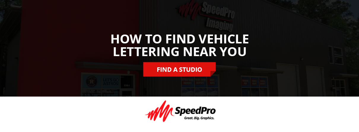 Find a SpeedPro near you for vehicle lettering.