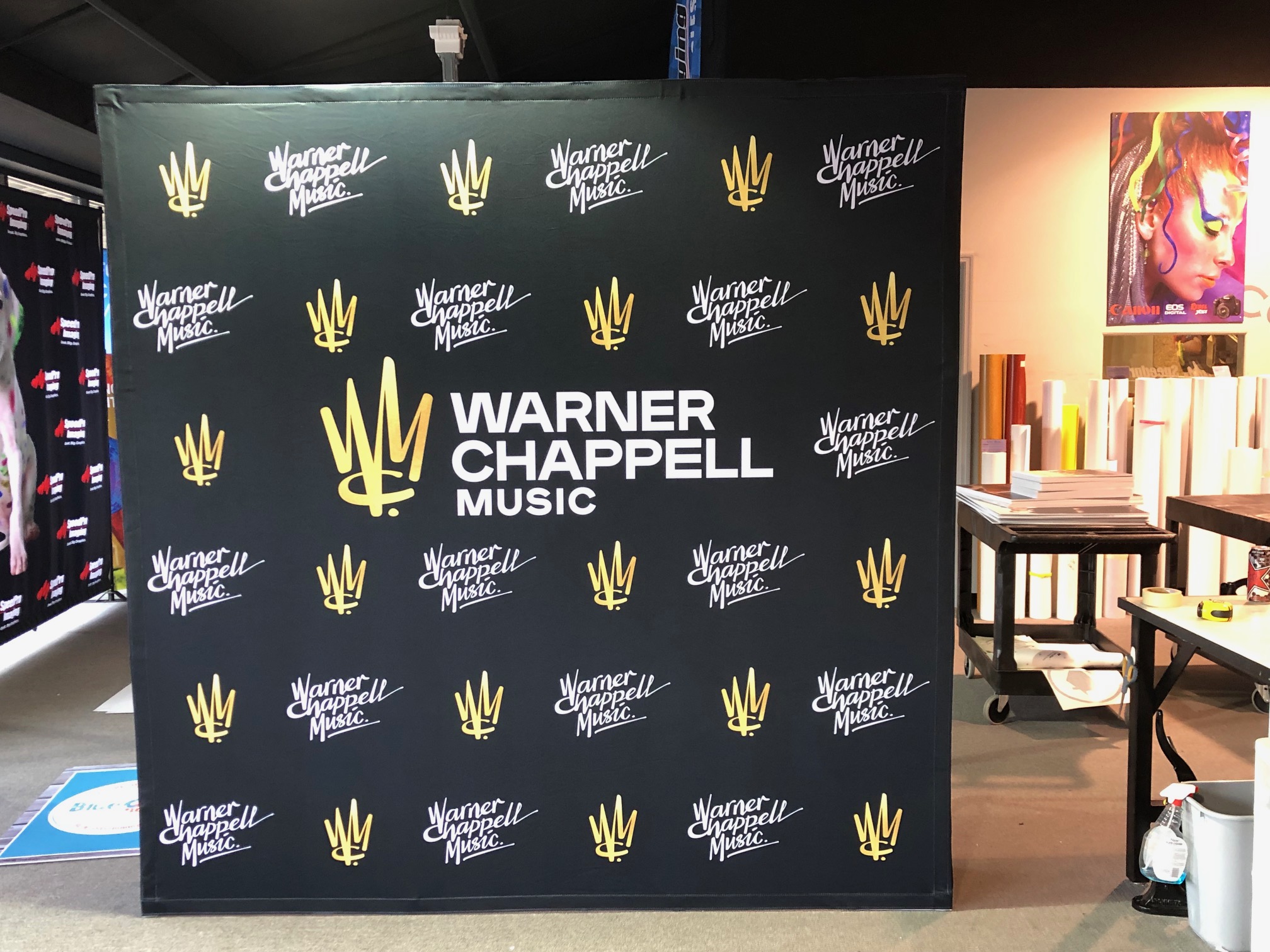Warner Chappell Music step and repeat banner