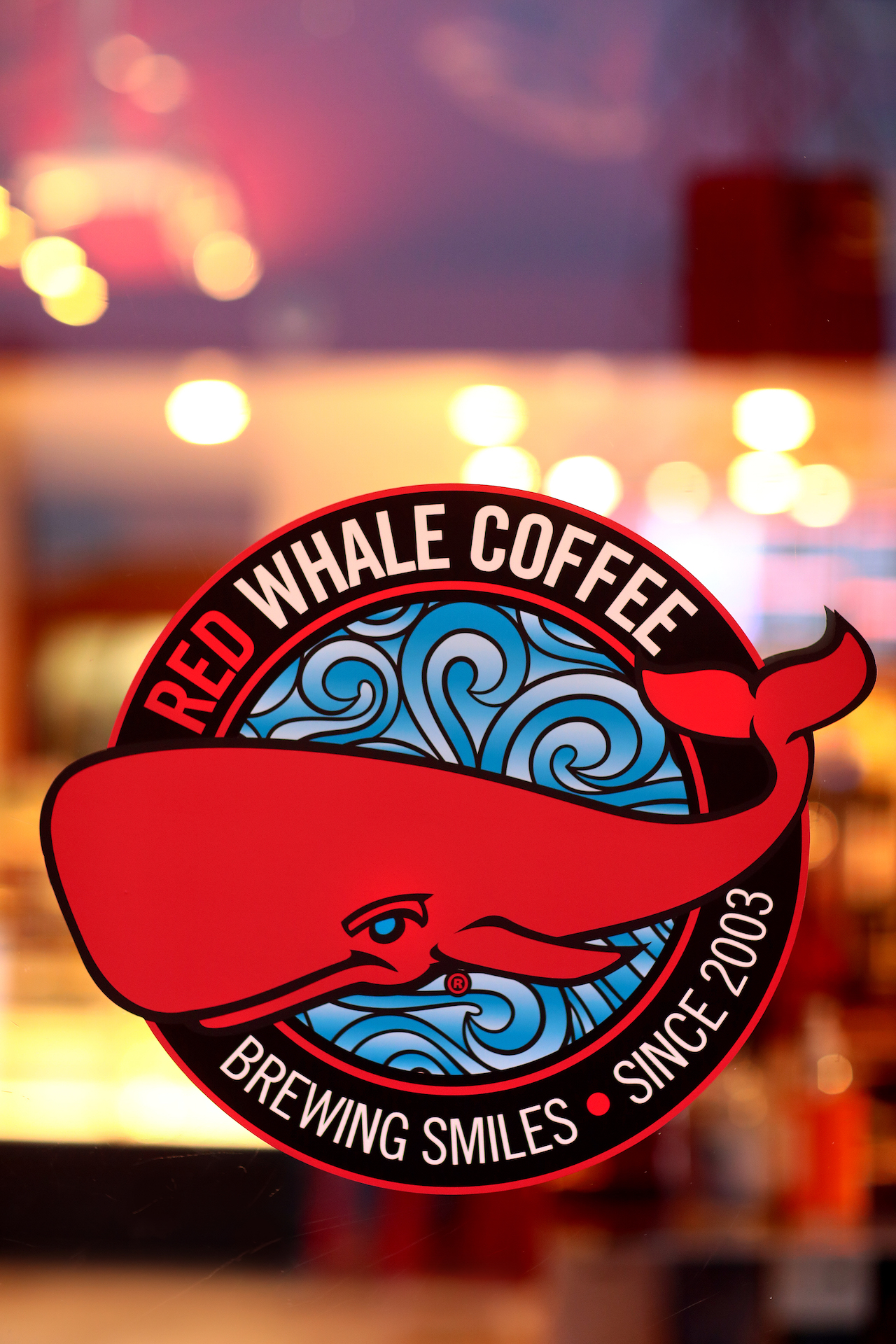Red Whatl Coffee window graphic
