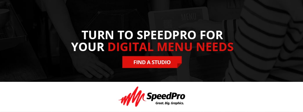 Turn to SpeedPro for Your Digital Menu Needs