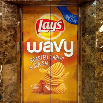 A branded elevator wrap for Lays Chips